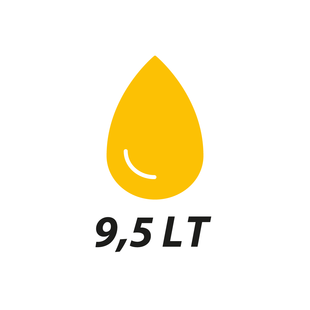 Потребление воды - 9,5 л./цикл