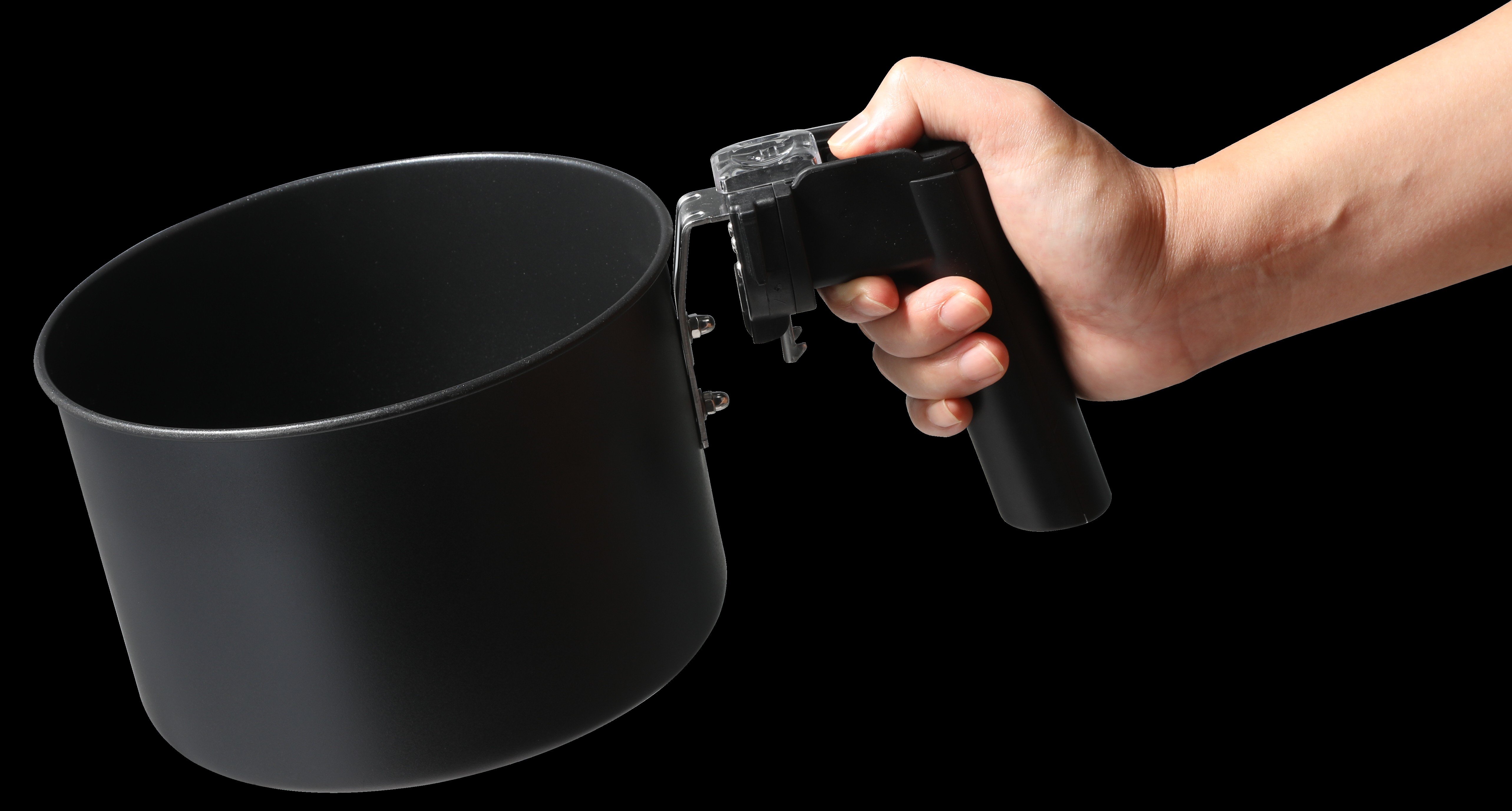 Midea, чорна мультипіч, чаша для приготування, знімна ручка