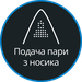 Подача пари з носику праски