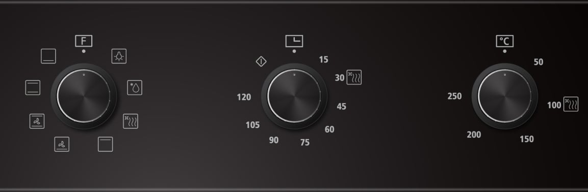 Механічно-електронна панель керування.