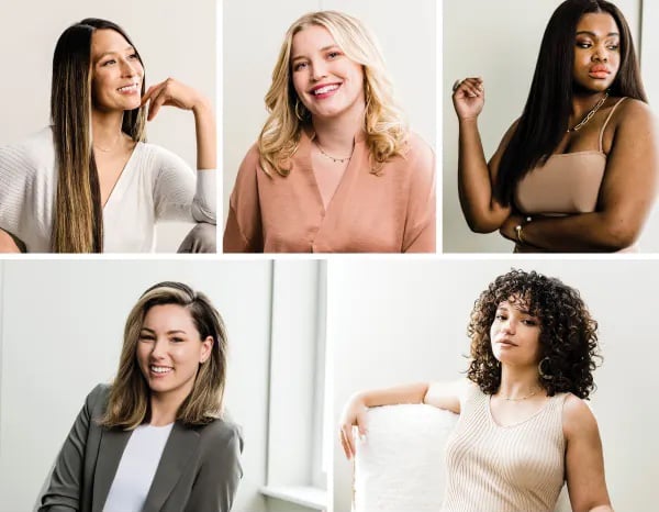 Жінки з різним типом волосся