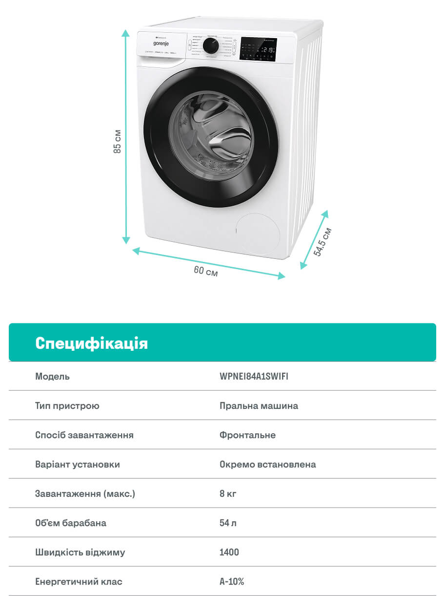 GORENJE LAUNDRY WPNEI94A1SWIFI