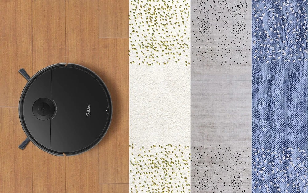 Робот-пилосос на різних типах покриття