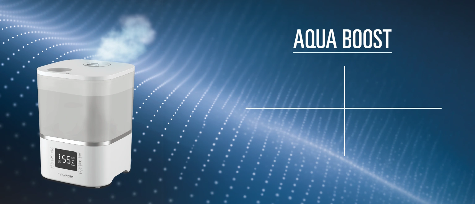 Rowenta Aqua Boost — продуктивність, антибактеріальна дія, розподіл вологи, площа приміщення